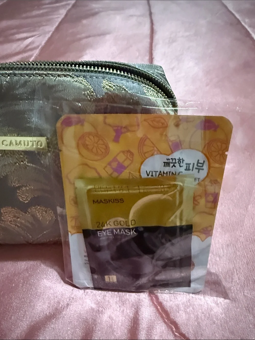 Vince Camuto Metallic Floral Jacquard Pouch